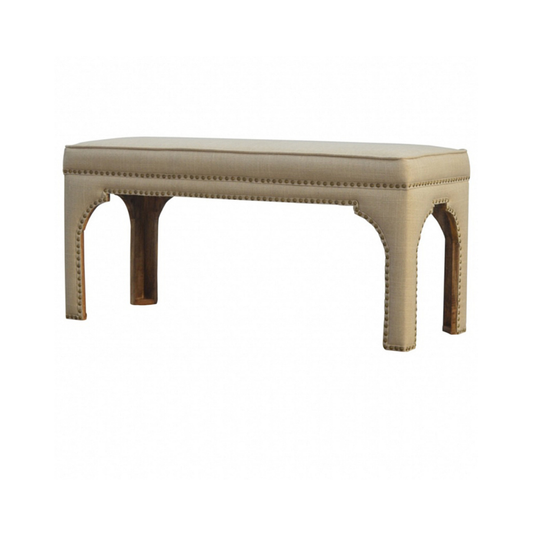 Mud Linen Occasional Bench