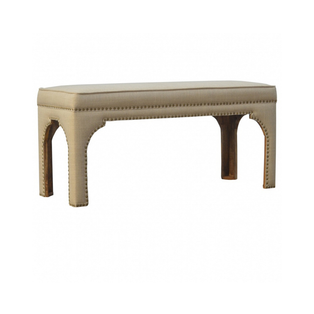 Mud Linen Occasional Bench