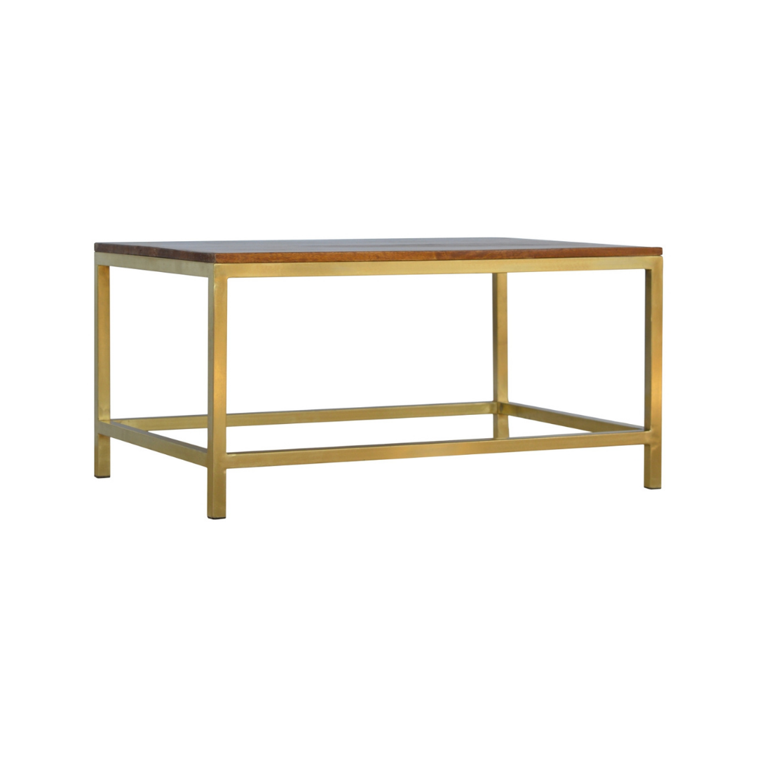 Rectangle Gold Coffee Table