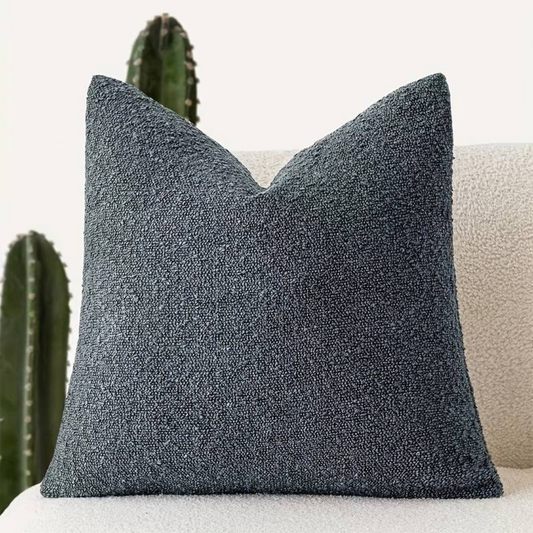 Navy Blue Chenille Cushion Cover