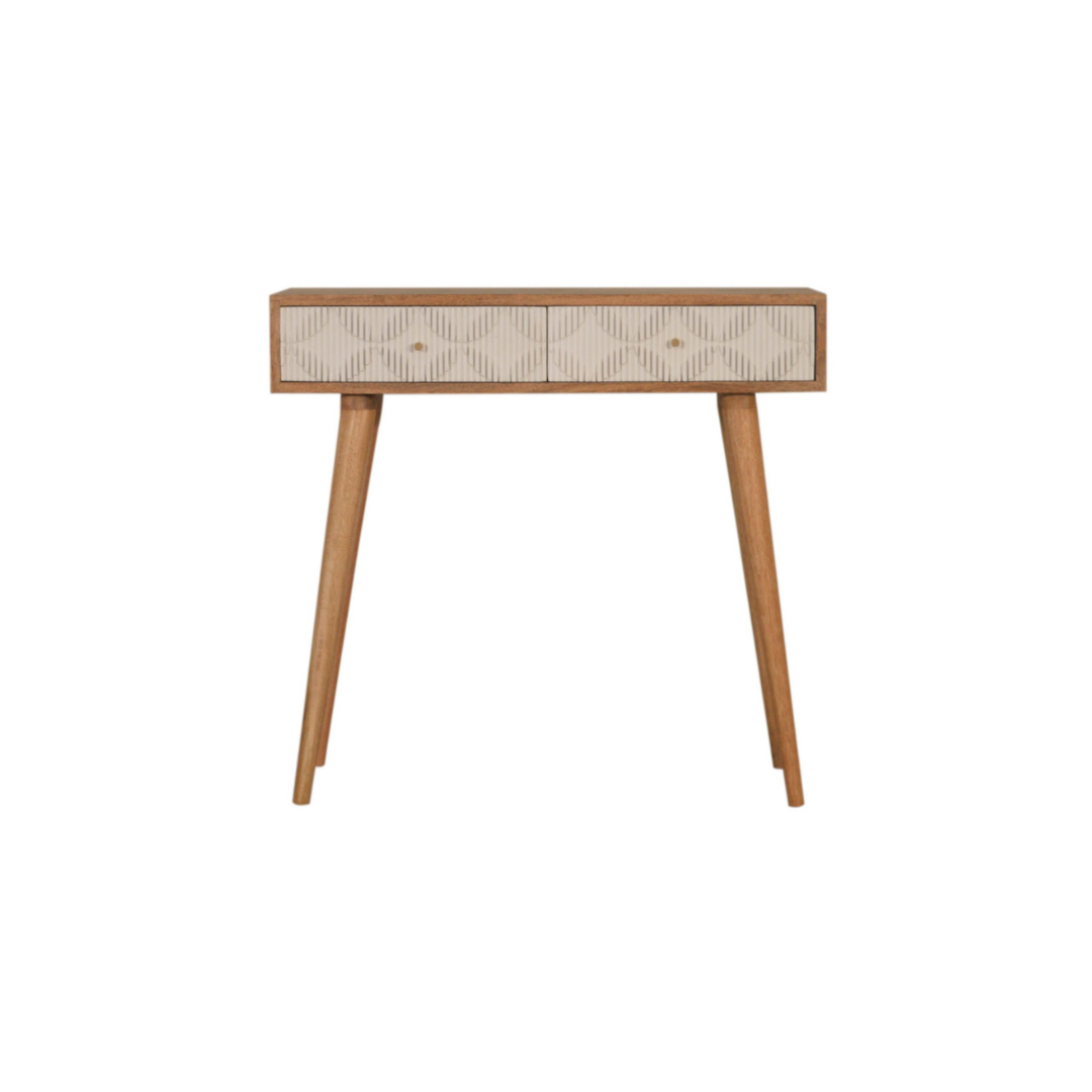 Milan White Console Table