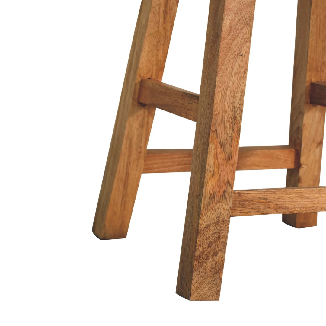 Strapped Boucle Bar Stool