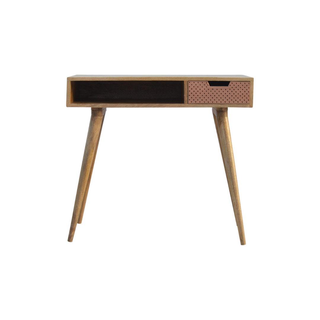 Perforated Copper Writing Desk