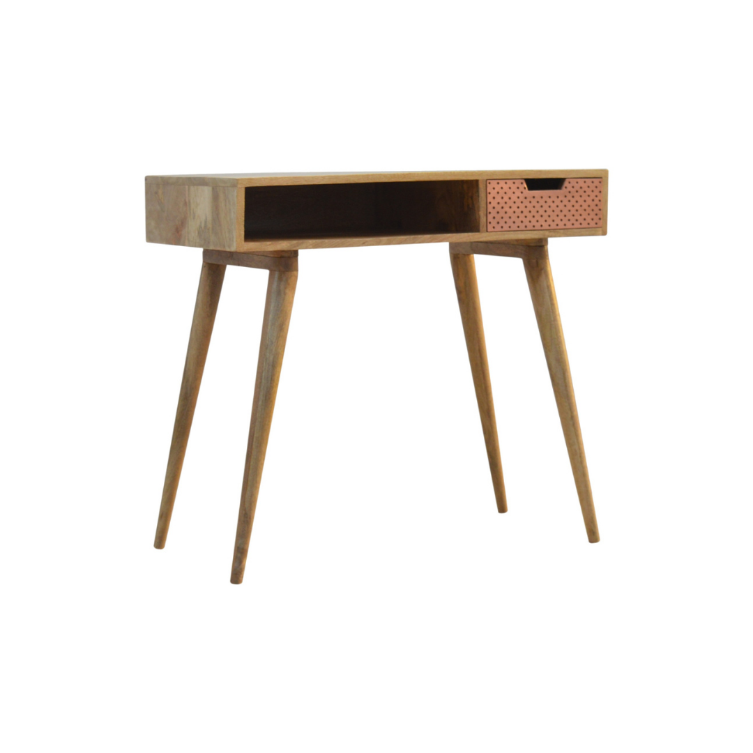 Perforated Copper Writing Desk