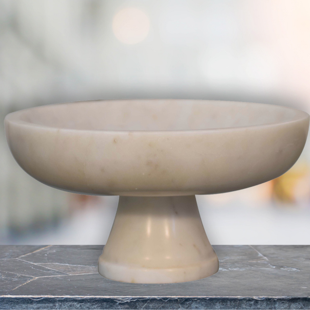 White Marble Fruit Bowl