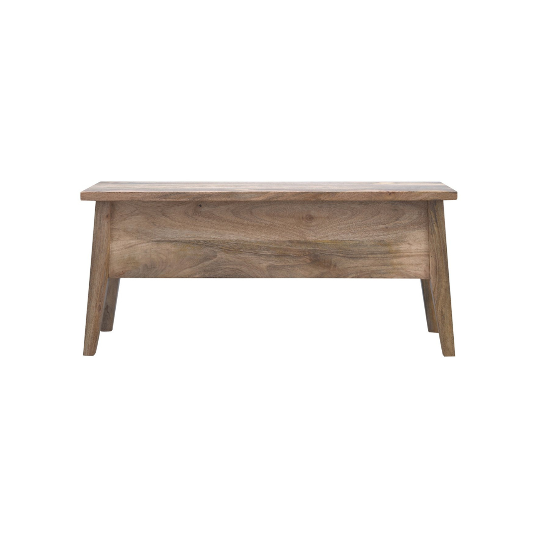 Solid Wood Lid Up Storage Bench