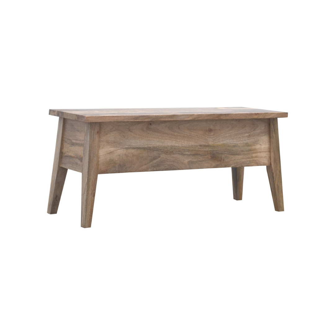 Solid Wood Lid Up Storage Bench