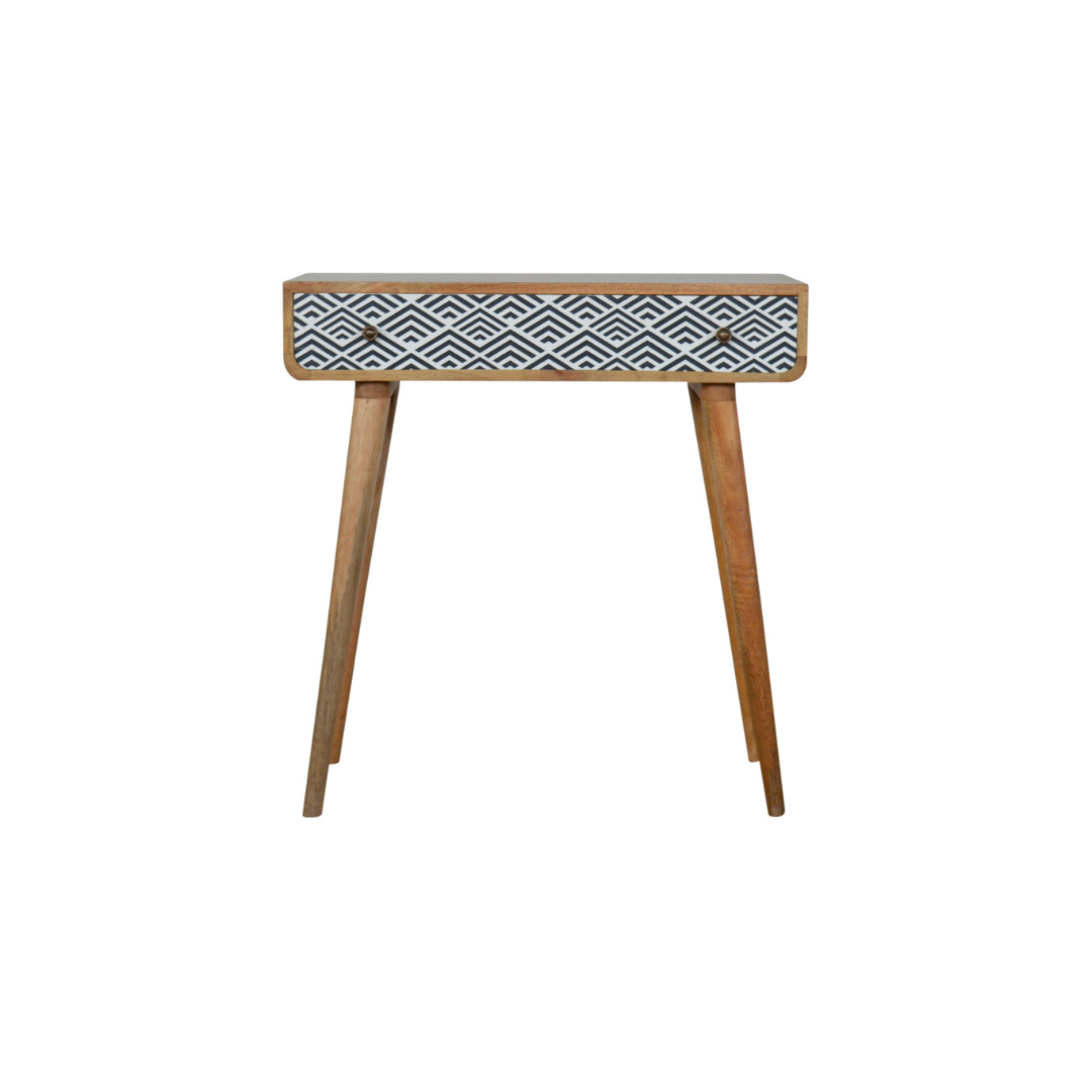 Monochrome Print Console Table