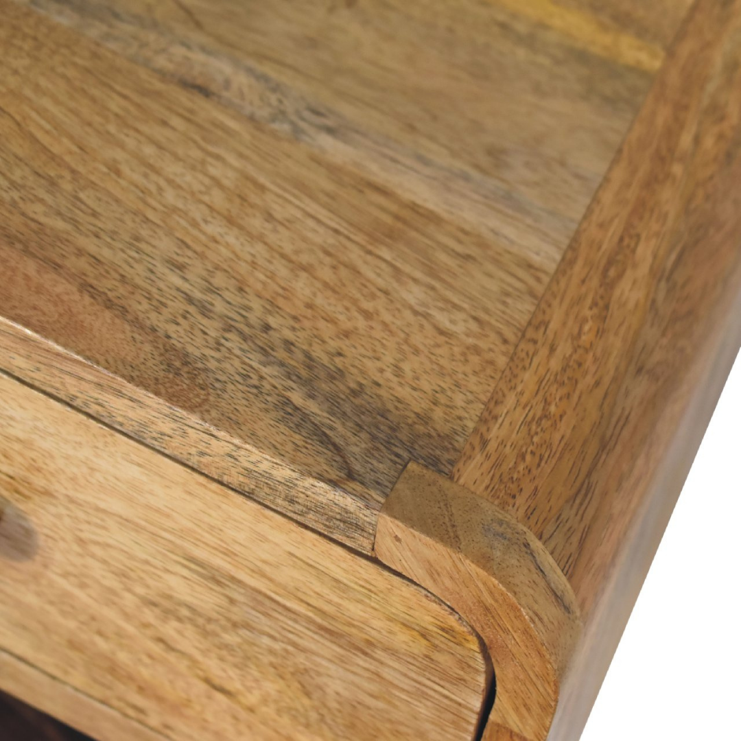 Mini Oak Style Floating Open Bedside Table