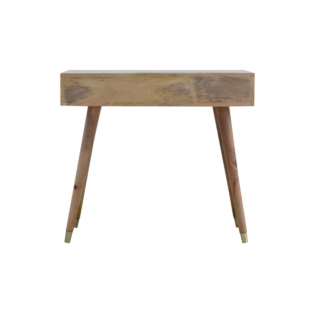 Oak-ish Gold Inlay Console Table