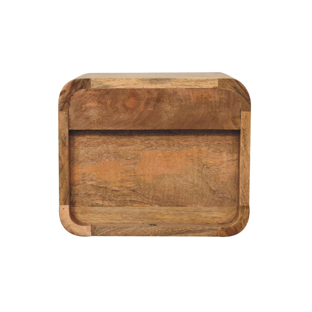 Mini Oak Style Floating Open Bedside Table