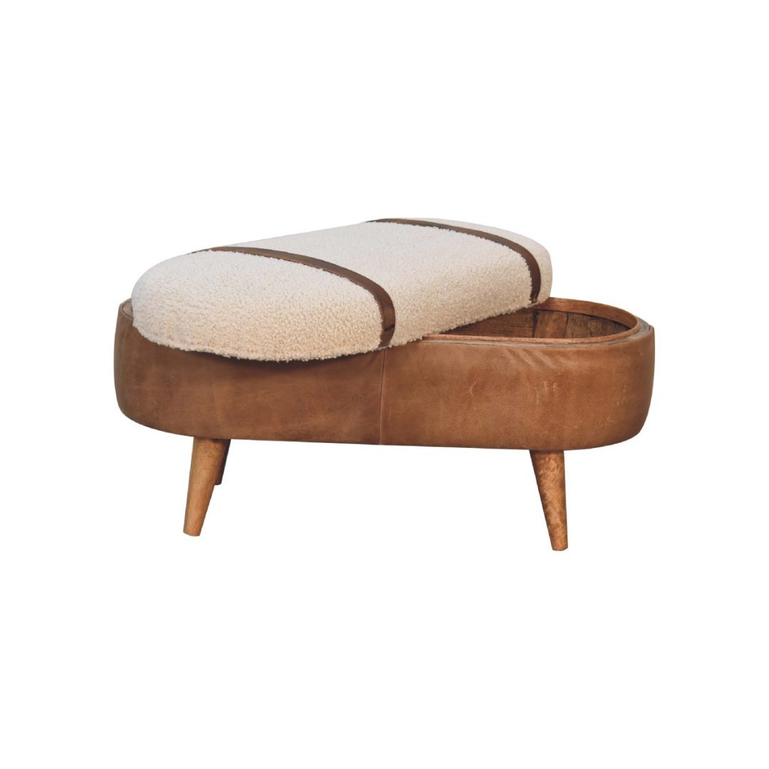 Tan Buffalo Boucle Nordic Bench