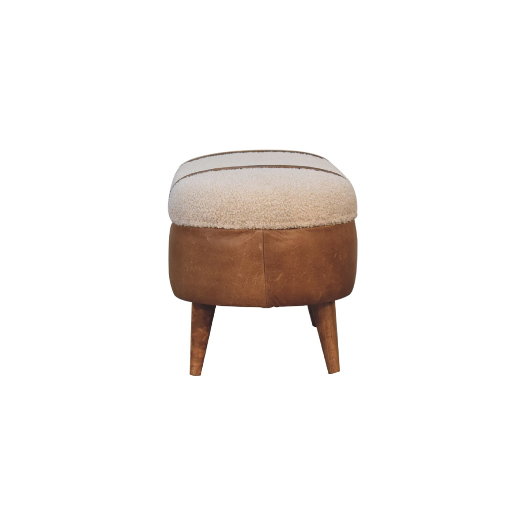 Tan Buffalo Boucle Nordic Bench