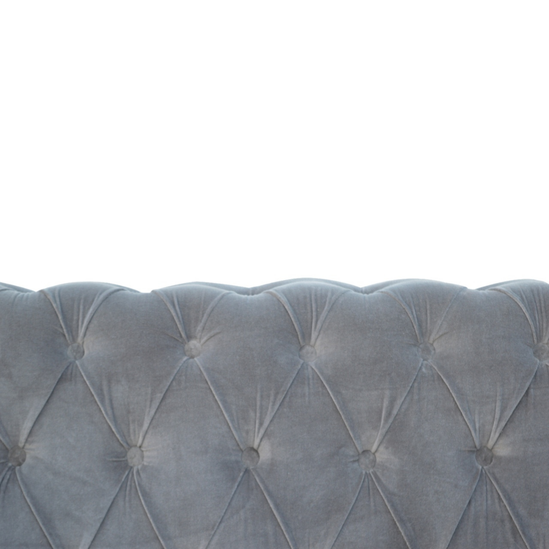 Grey Velvet Chesterfield Sofa
