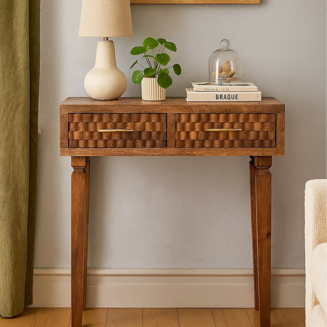 Arno Console Table in Golden Teak
