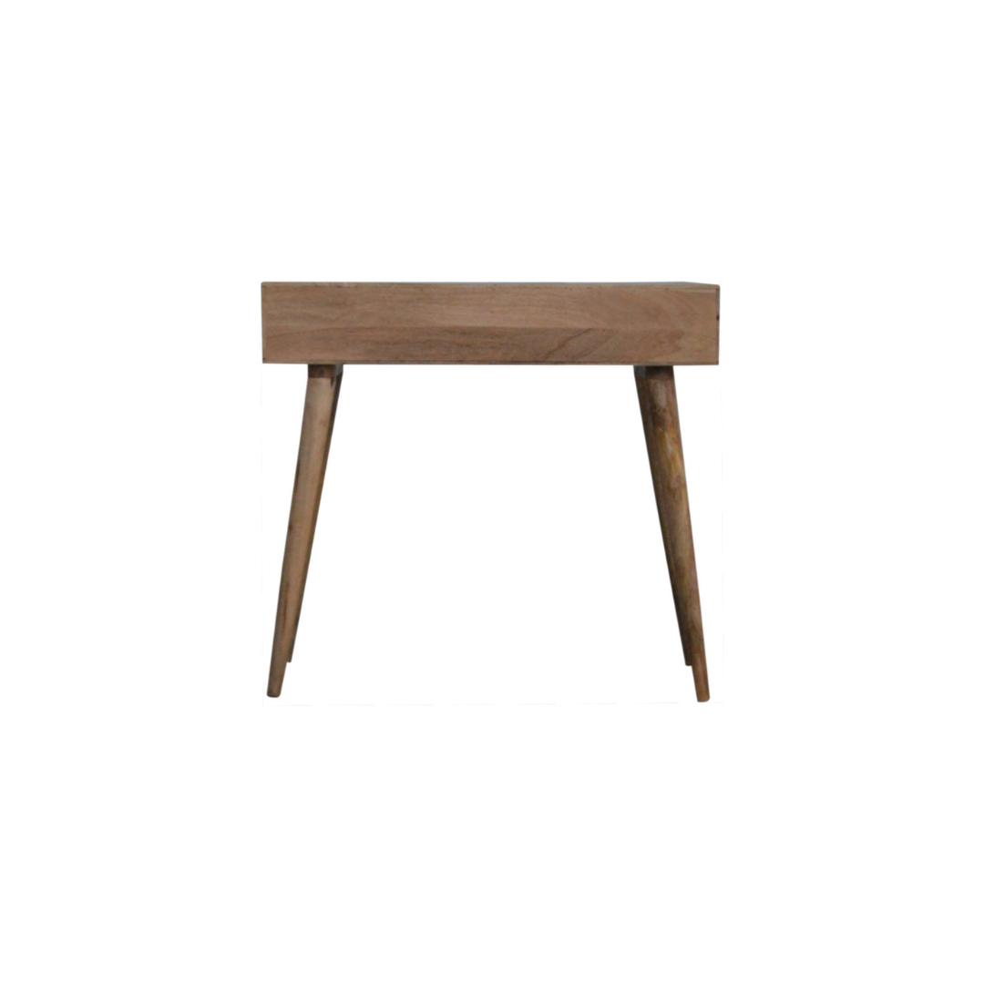 Sleek White Carved Console Table