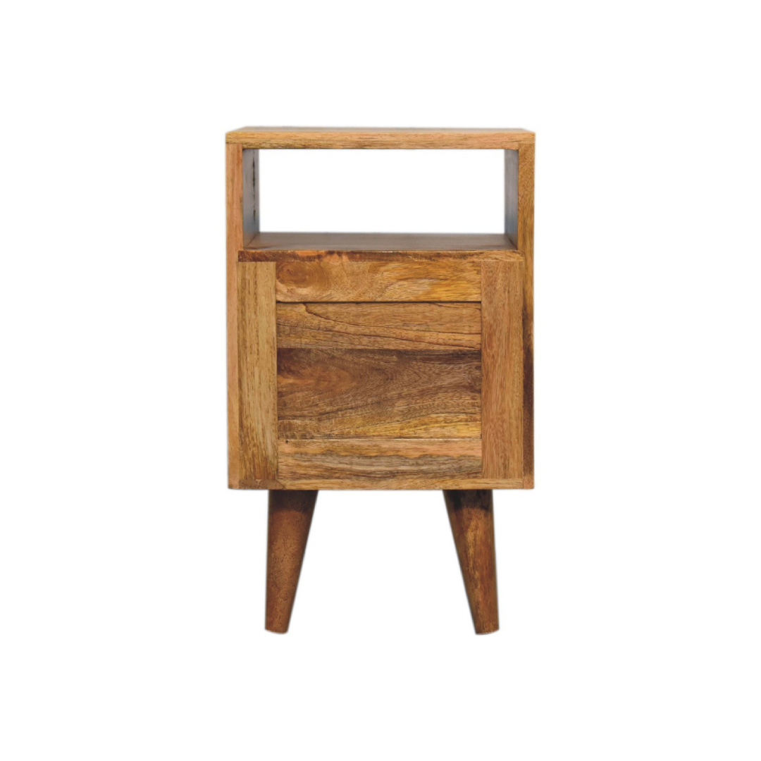 Mini Oak Style Classic Open Bedside Table