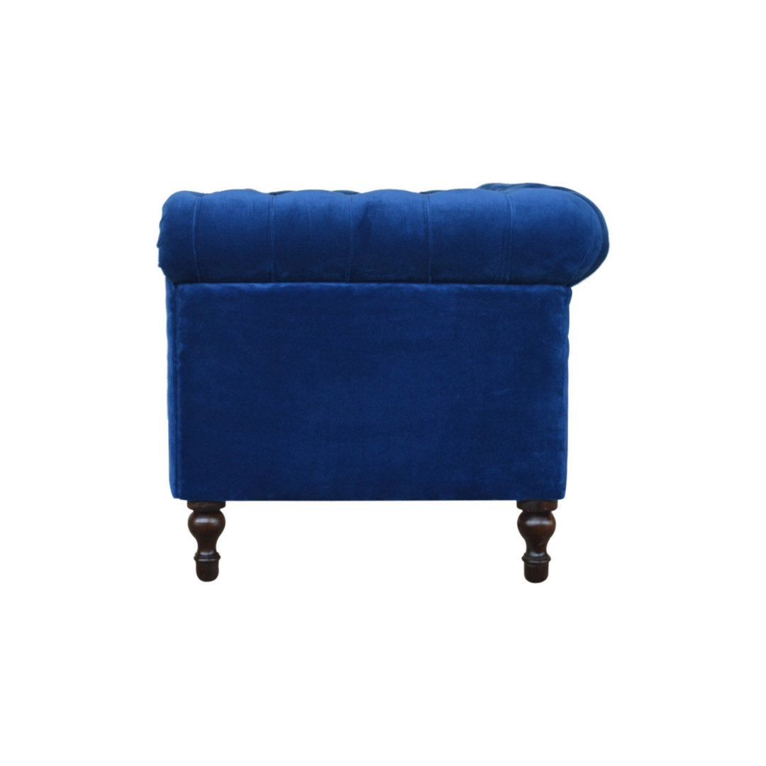Royal Blue Velvet Chesterfield Sofa