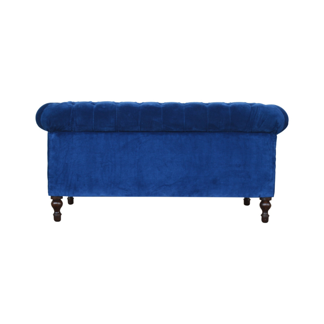 Royal Blue Velvet Chesterfield Sofa
