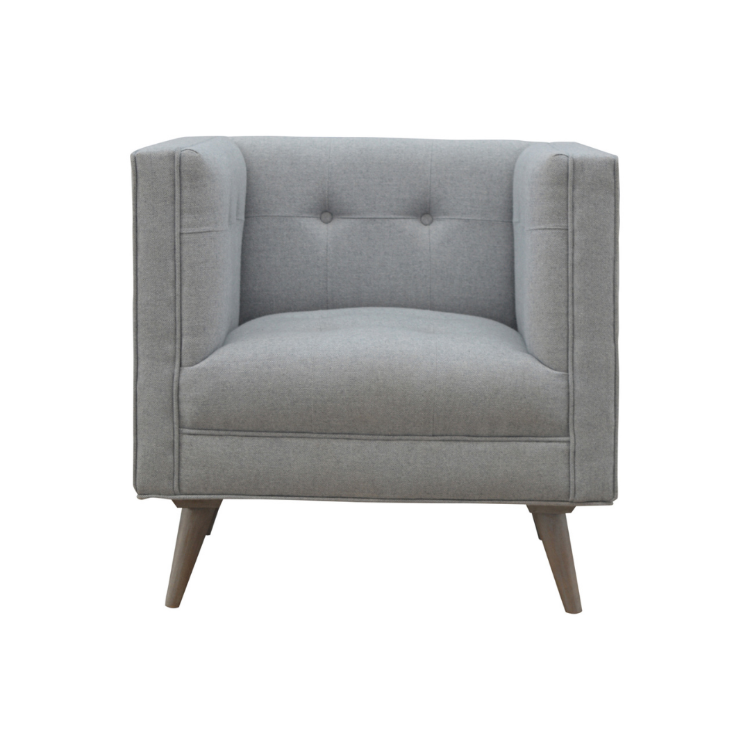 Grey Tweed Armchair