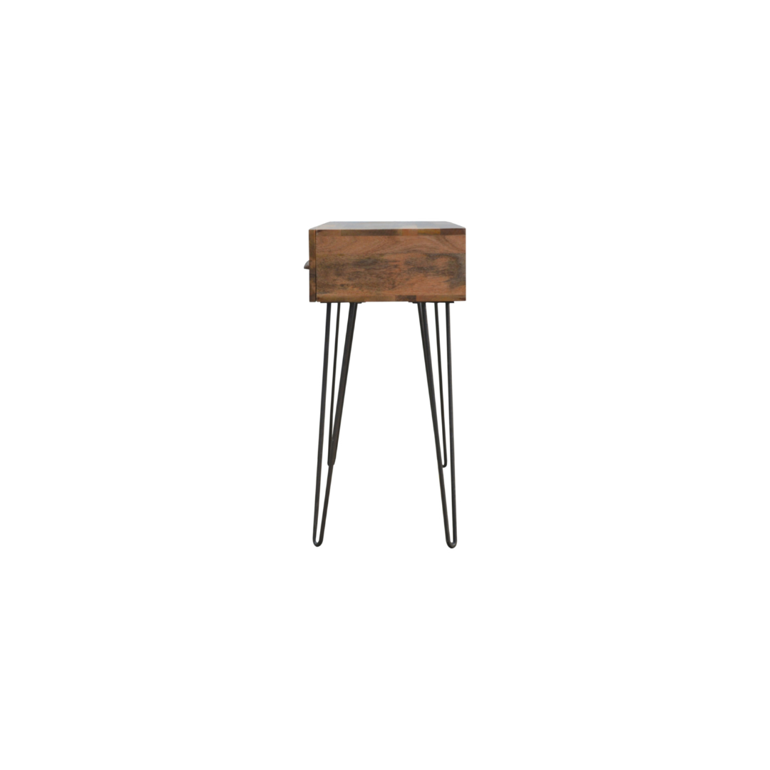 Iron Base 2 Drawer Console Table