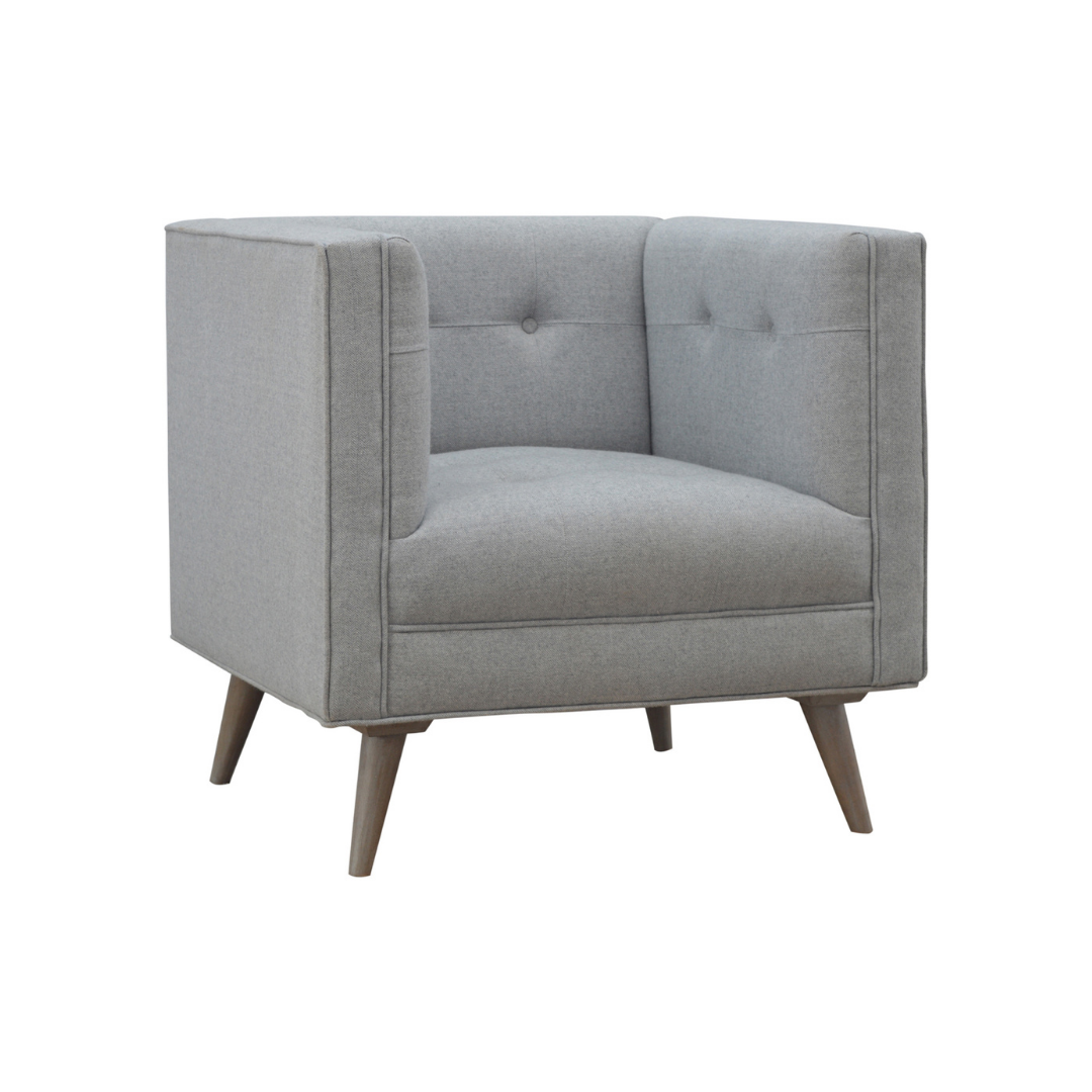 Grey Tweed Armchair