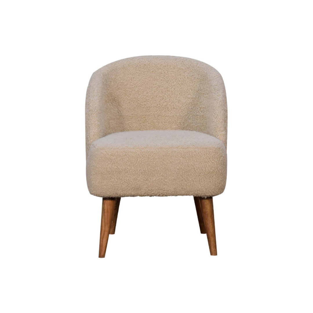 Cream Boucle Tub Chair