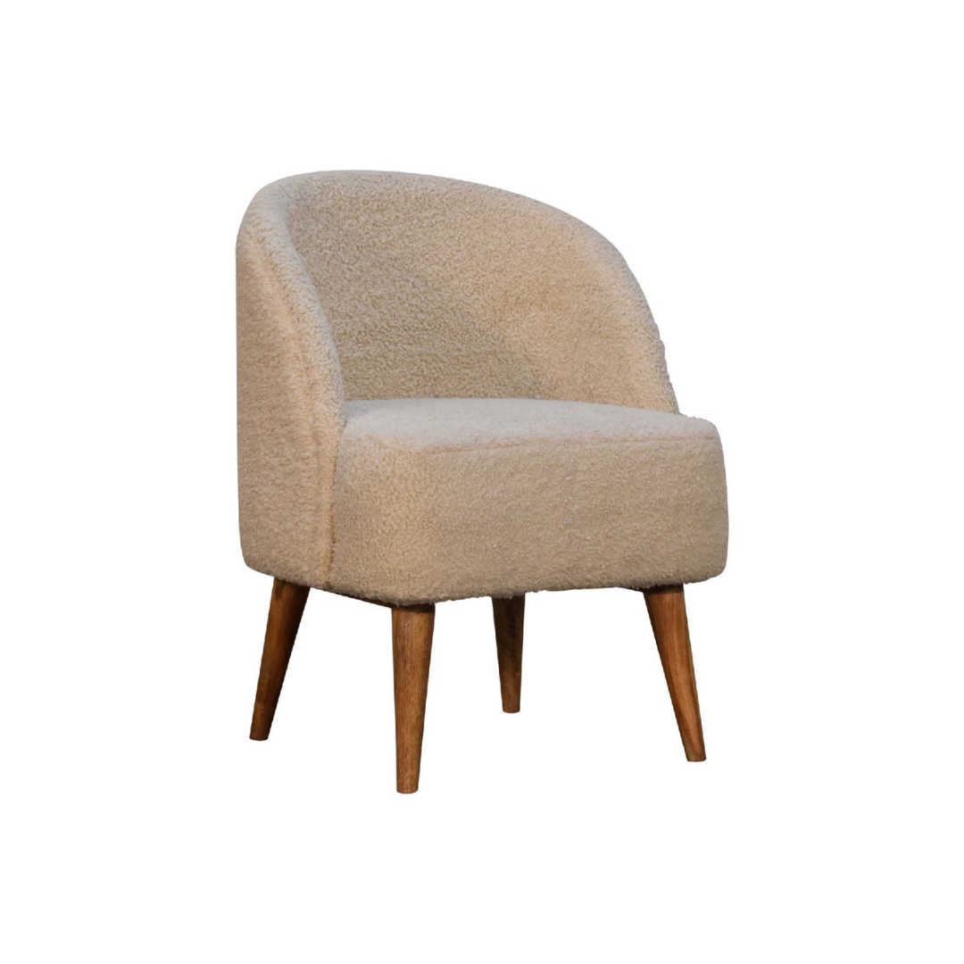 Cream Boucle Tub Chair