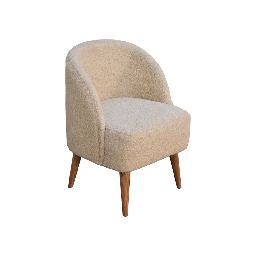 Cream Boucle Tub Chair