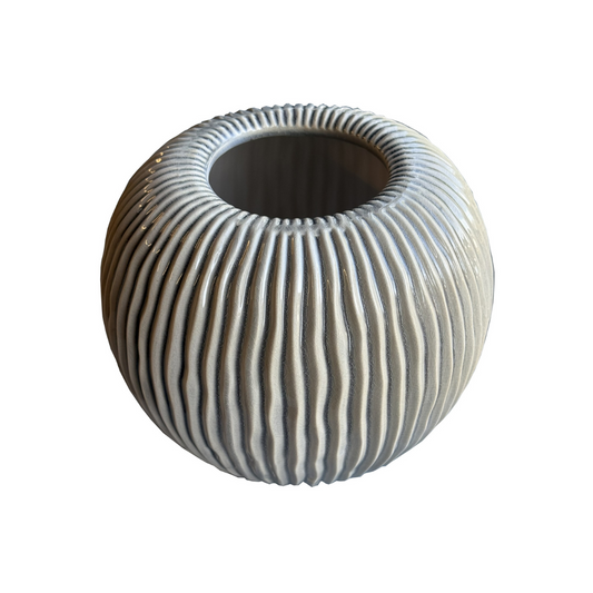 Pallida Collection Medium Striped Vase