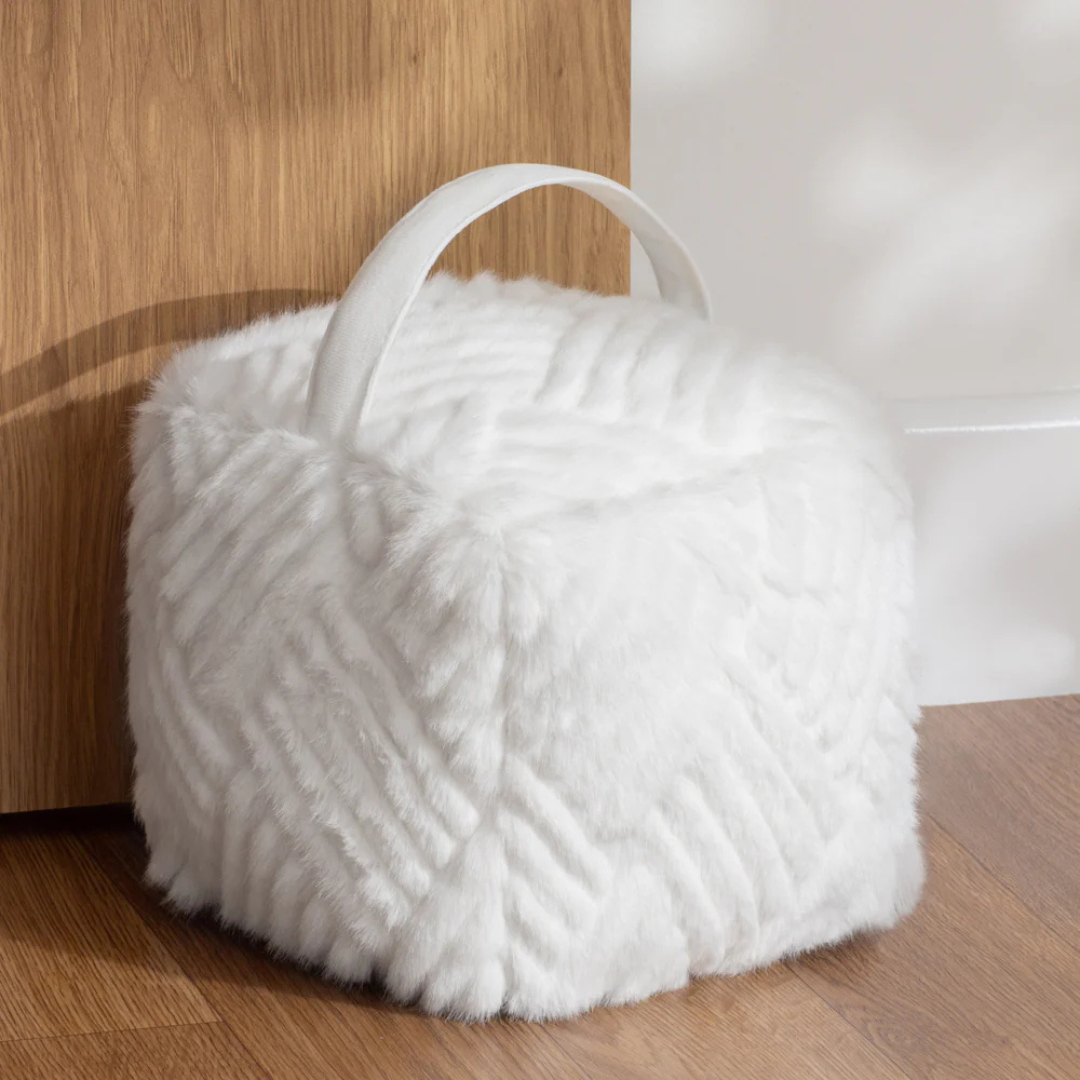 White Square Door Stop
