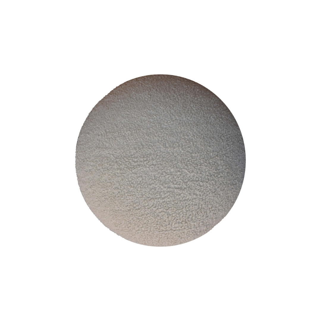 Cream Boucle Mushroom Footstool