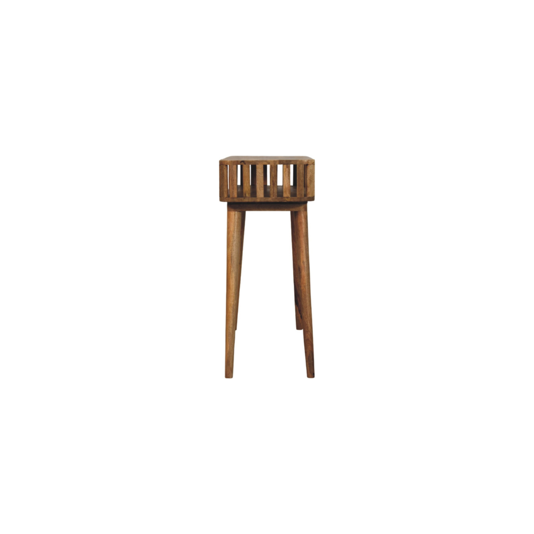 Slatted Oak-ish Console