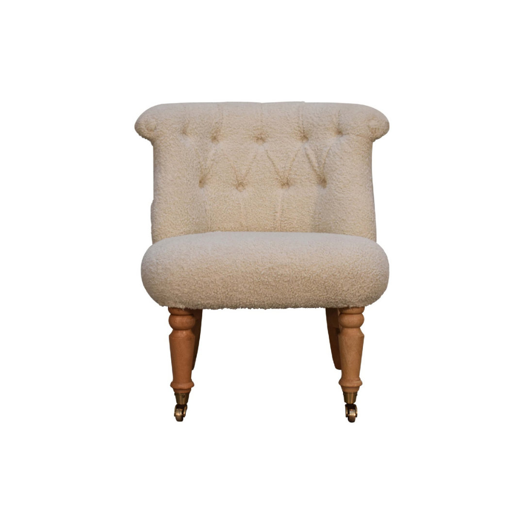 Boucle Cream Accent Chair