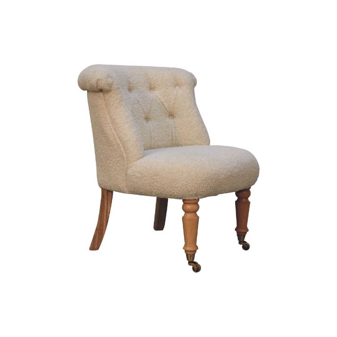 Boucle Cream Accent Chair