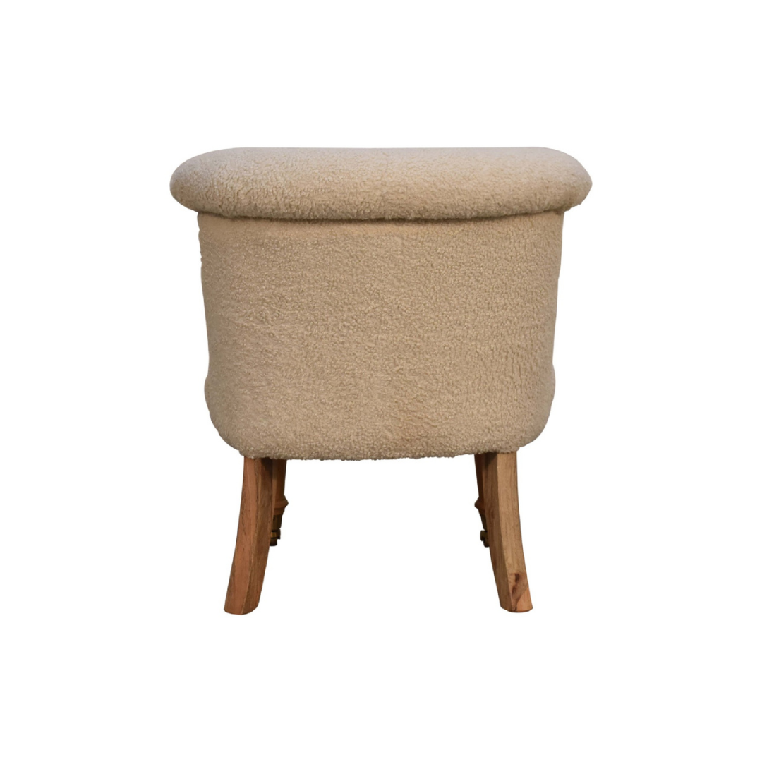 Boucle Cream Accent Chair