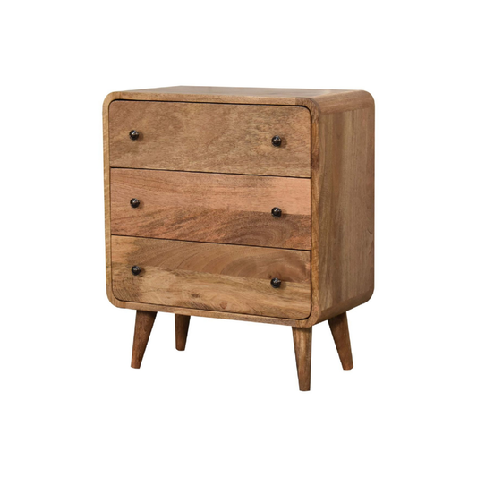 Mini Curved Oak Style Chest