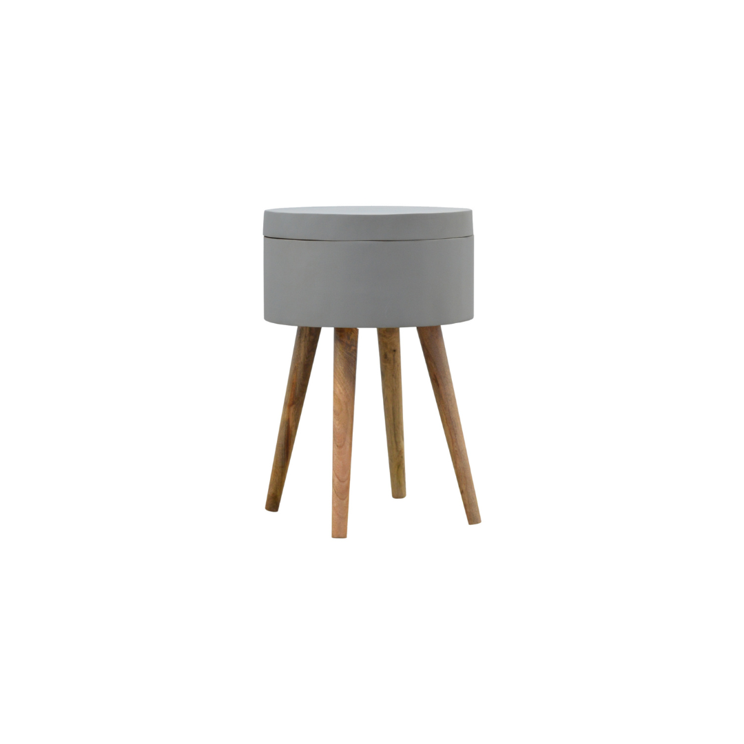 Grey Painted End Table