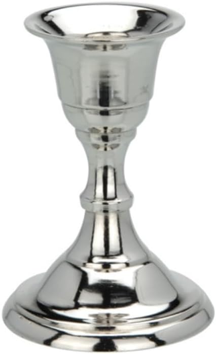 Shiny Silver Candle Holder