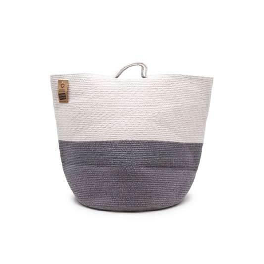 Grey Cotton Rope Basket