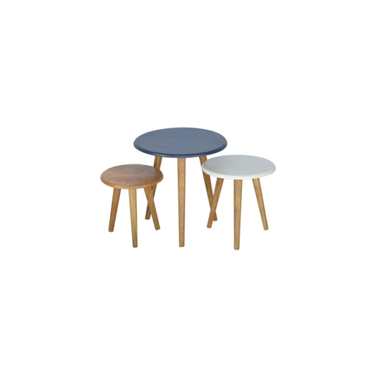 Multi Nordic Stool Set of 3