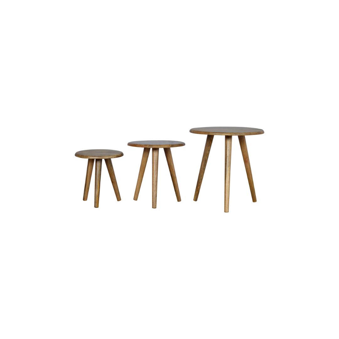 Oak-ish Nordic Nesting Stools