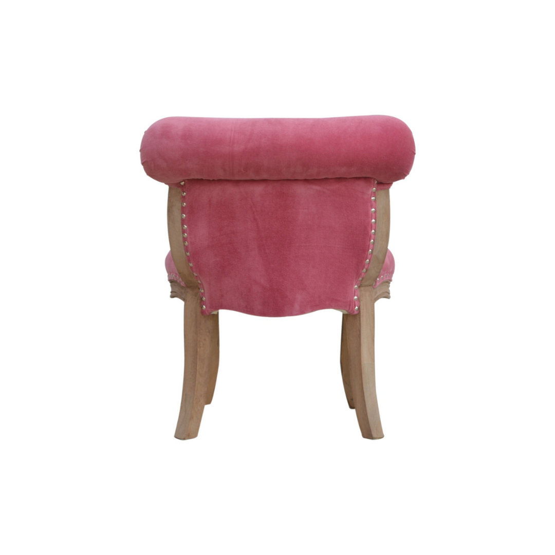 Pink Velvet Studded Chair