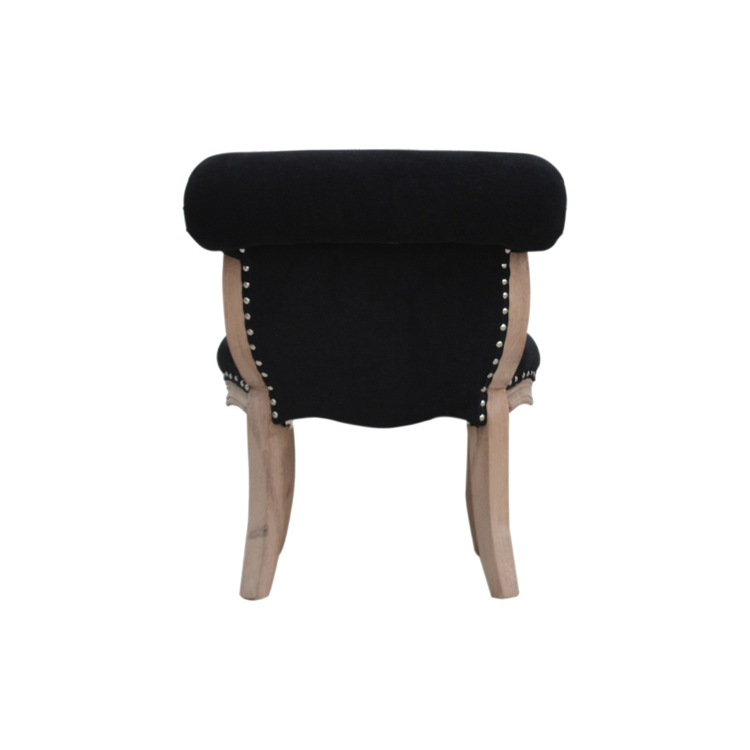Black Velvet Studded Chair