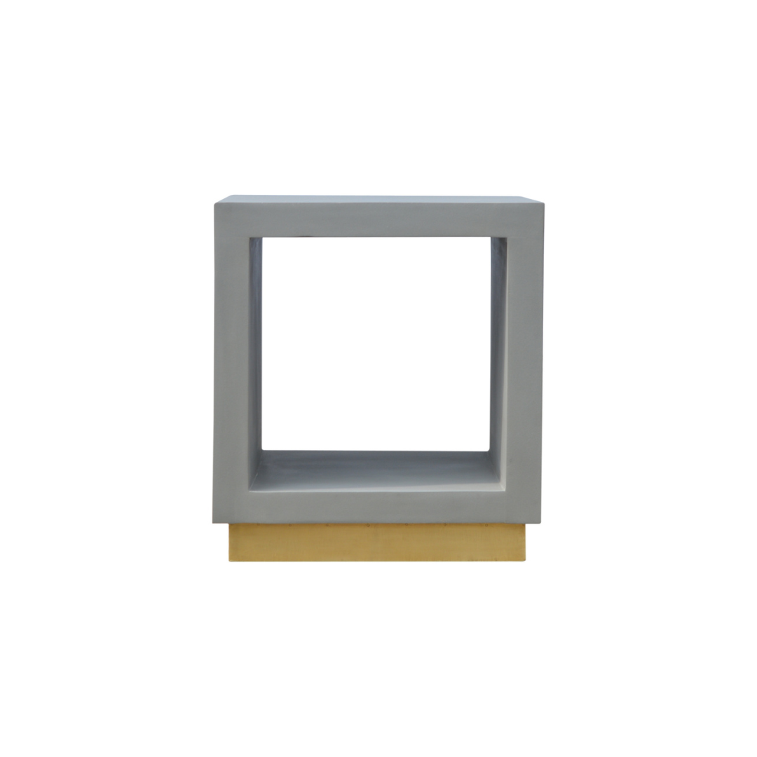 Cement Cube Bedside Table