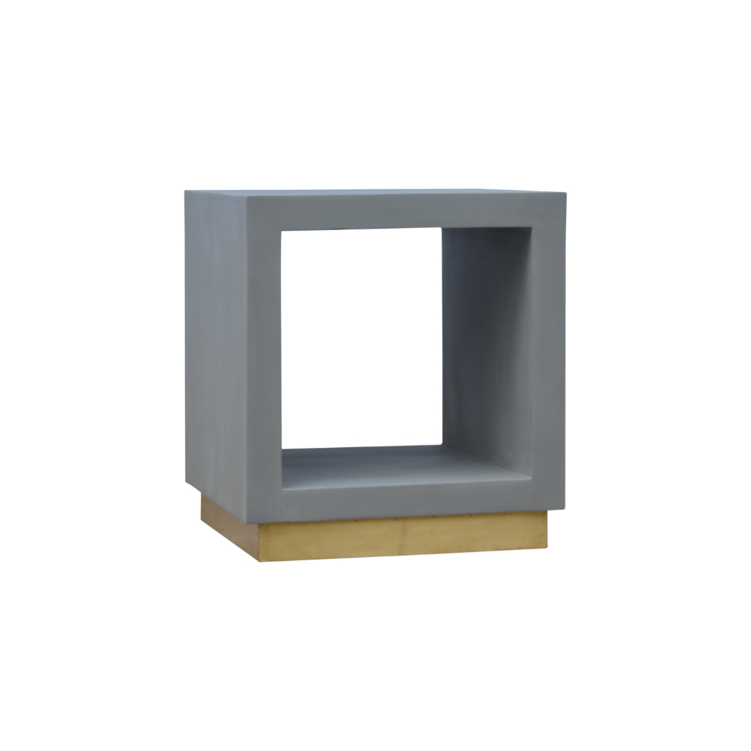 Cement Cube Bedside Table