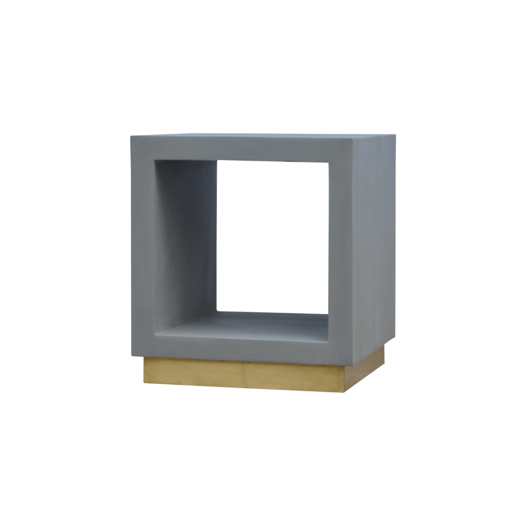 Cement Cube Bedside Table