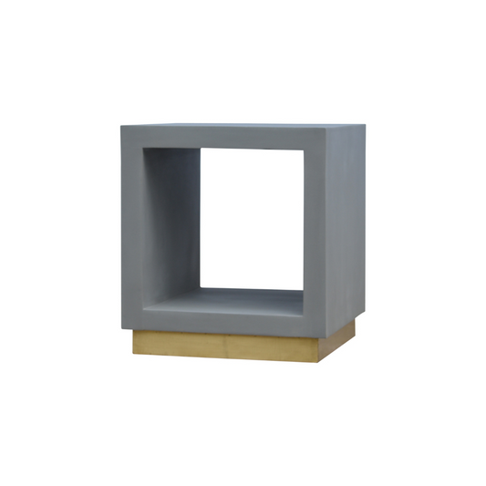 Cement Cube Bedside Table