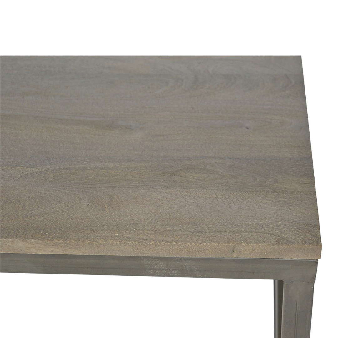 Industrial Cross Metal Oatmeal Coffee Table