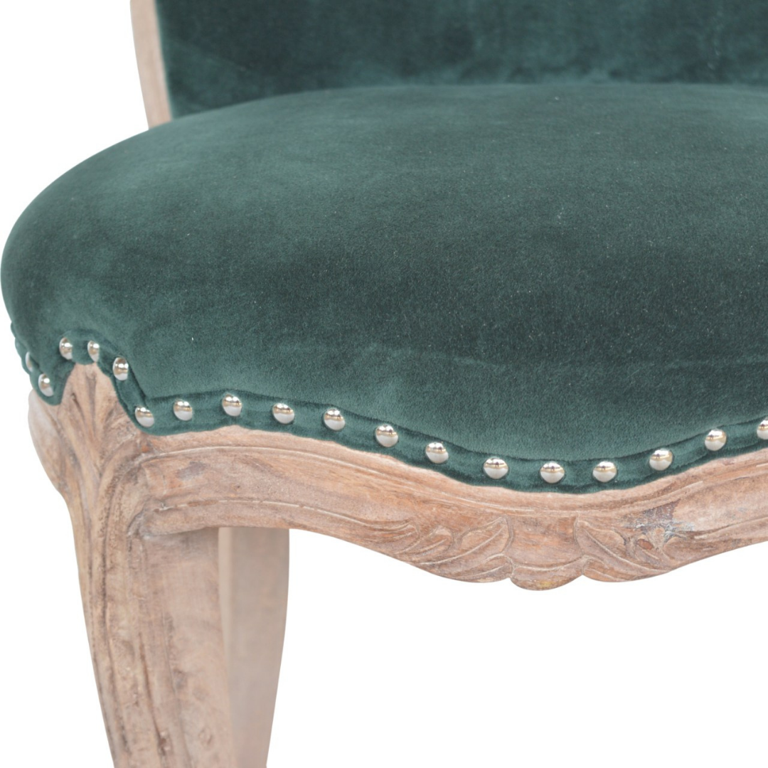 Emerald Green Studded Chair